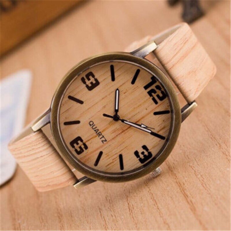 Mode creatieve vrouwen Houten horloges voor vrouwen meisje Dames Jurk Horloges Naties Quartz Horloge mannen Relogio masculino: wen 6