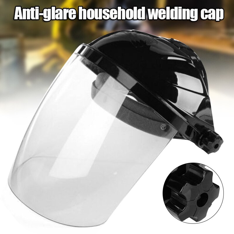 Bescherming Cap Transparante Shield Uv Anti-Shock Half Gezicht Helm Huishoudelijke Lassen Cap Te Beschermen Ogen En Gezicht
