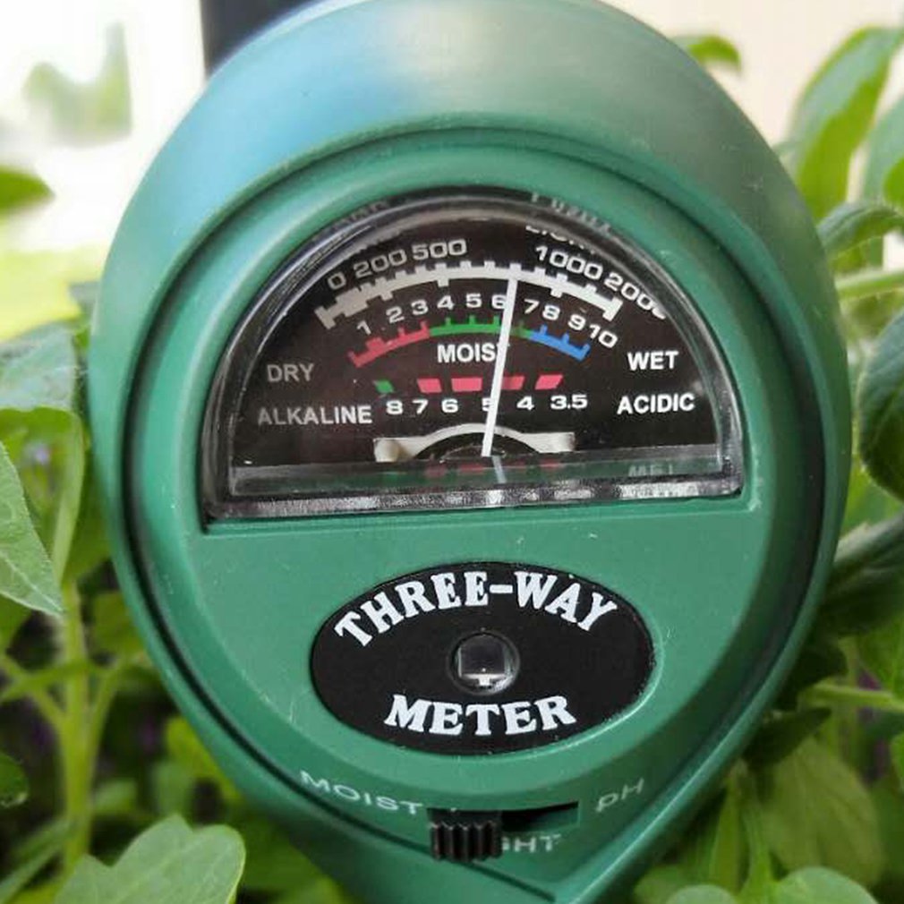 Udendørs hygrometer jord ph tester fugt lysmåler 3 in 1 ph detektor analysator pointer jord sensor til haveplante jord