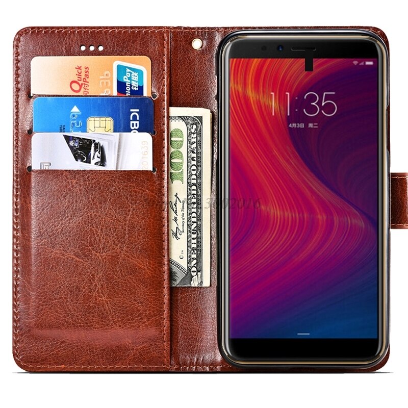 For Lenovo K5 Play L38011 Case 5.7'' Business Flip Wallet Leather Phone Fundas Cover Capa