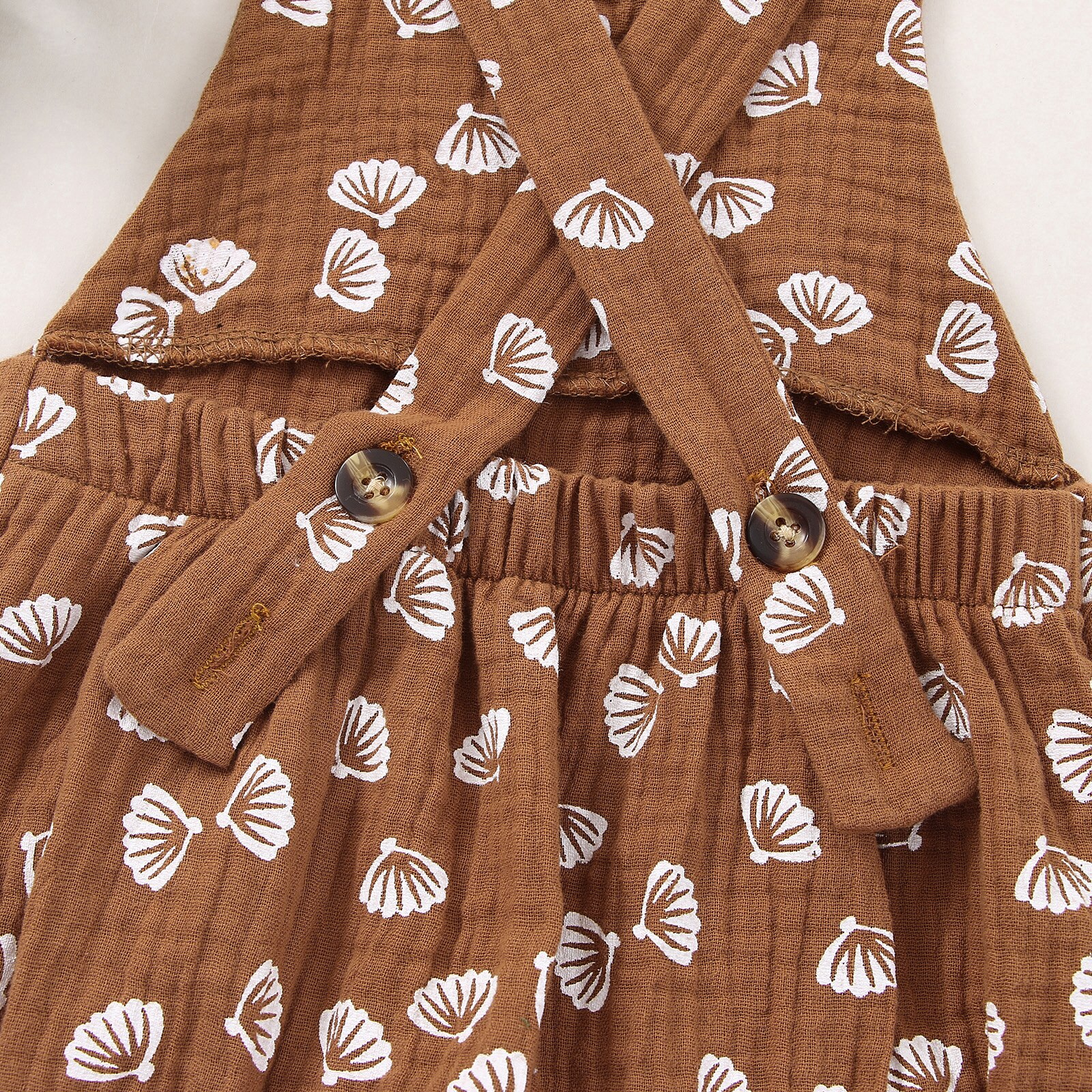 2022 0-18m verão bebê macacão bonito escudo impressão sem mangas sem costas ajustável cinta infantil menino menina playsuit algodão linho topo