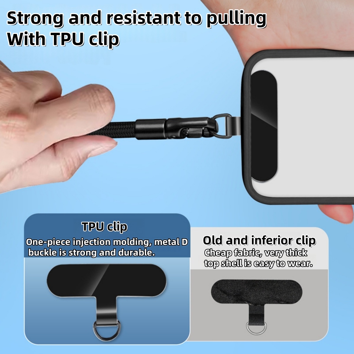 Universal Adjustable Mobile Phone Lanyard Short Wrist Strap with Self-locking Anti Durable Polyester Phone Strap