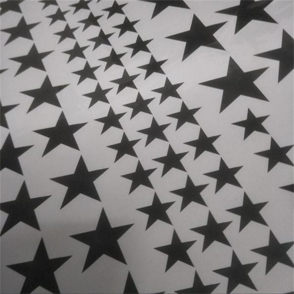 110 stuks/set cartoon sterren muursticker voor kinderkamers woondecoratie kleine ster muurstickers babykamer doe-het-zelf muurschildering poster: Zwart