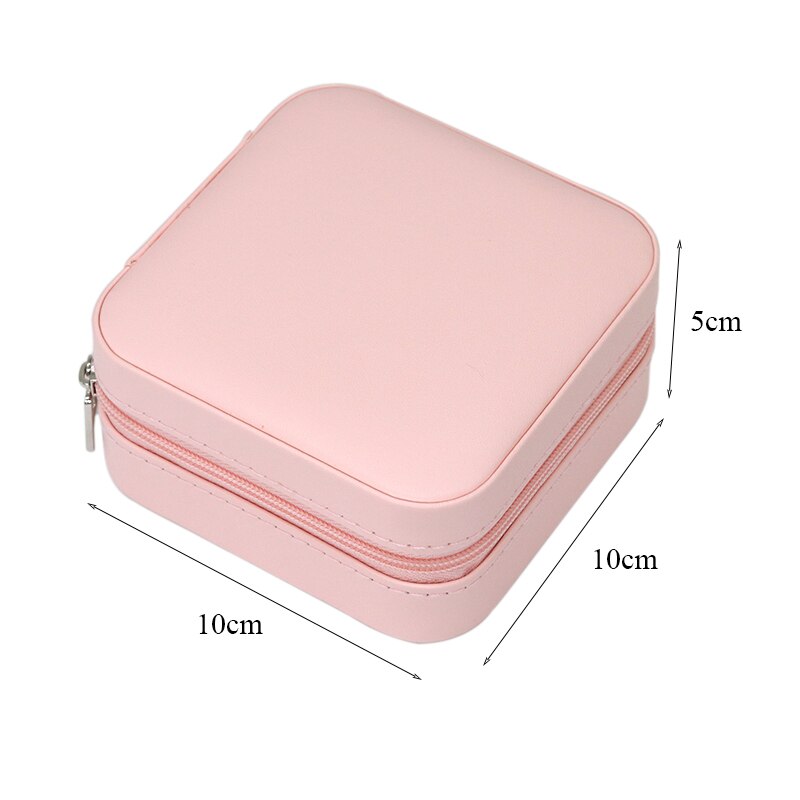 Luluhut Pu Lederen Doos Voor Sieraden Opslag Reizen Sieraden Case Draagbare Sieraden Doos Rits Lederen Organizer Voor Sieraden