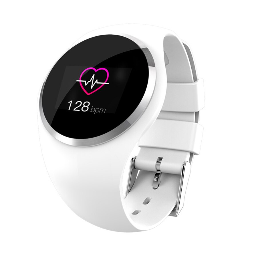 Q1 Bluetooth Smart Uhr Männer Frauen Edelstahl Wasserdichte Tragbare Gerät Smartwatch Armband für Ios andriod telefon: WHITE