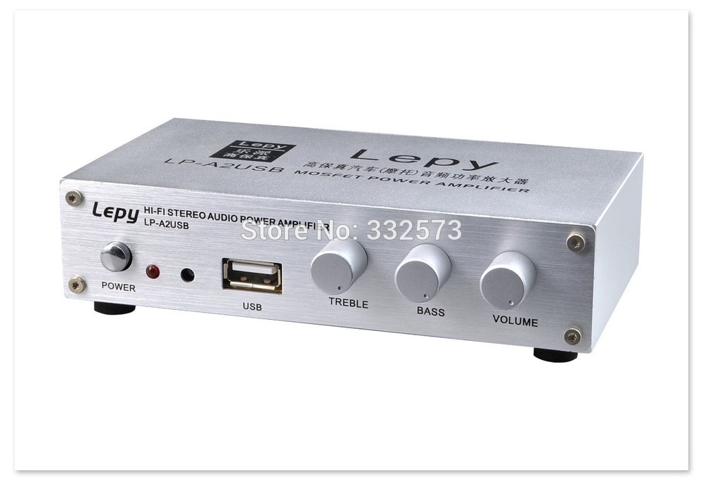 mini auto Lepy HI-FI digitale LP-A2 USB FM digitale versterker kleine versterker power adapter