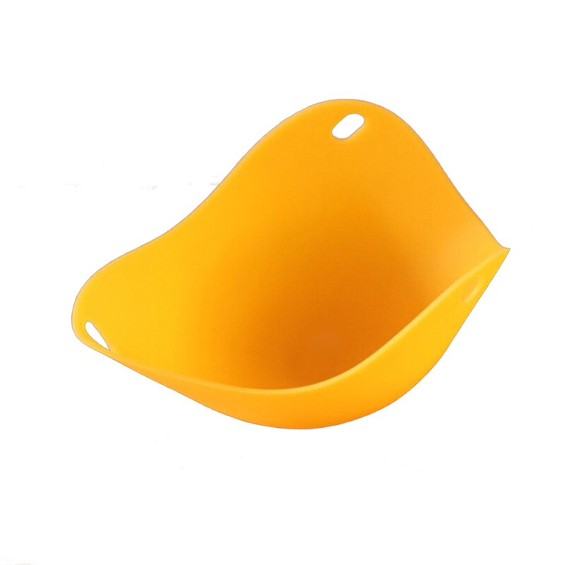 Äggverktyg 1 pc silikon pocherad bakning ägg poacher kock poacher pochera ägg kokkärl form köksmugg hög temperaturbeständighet: Gul