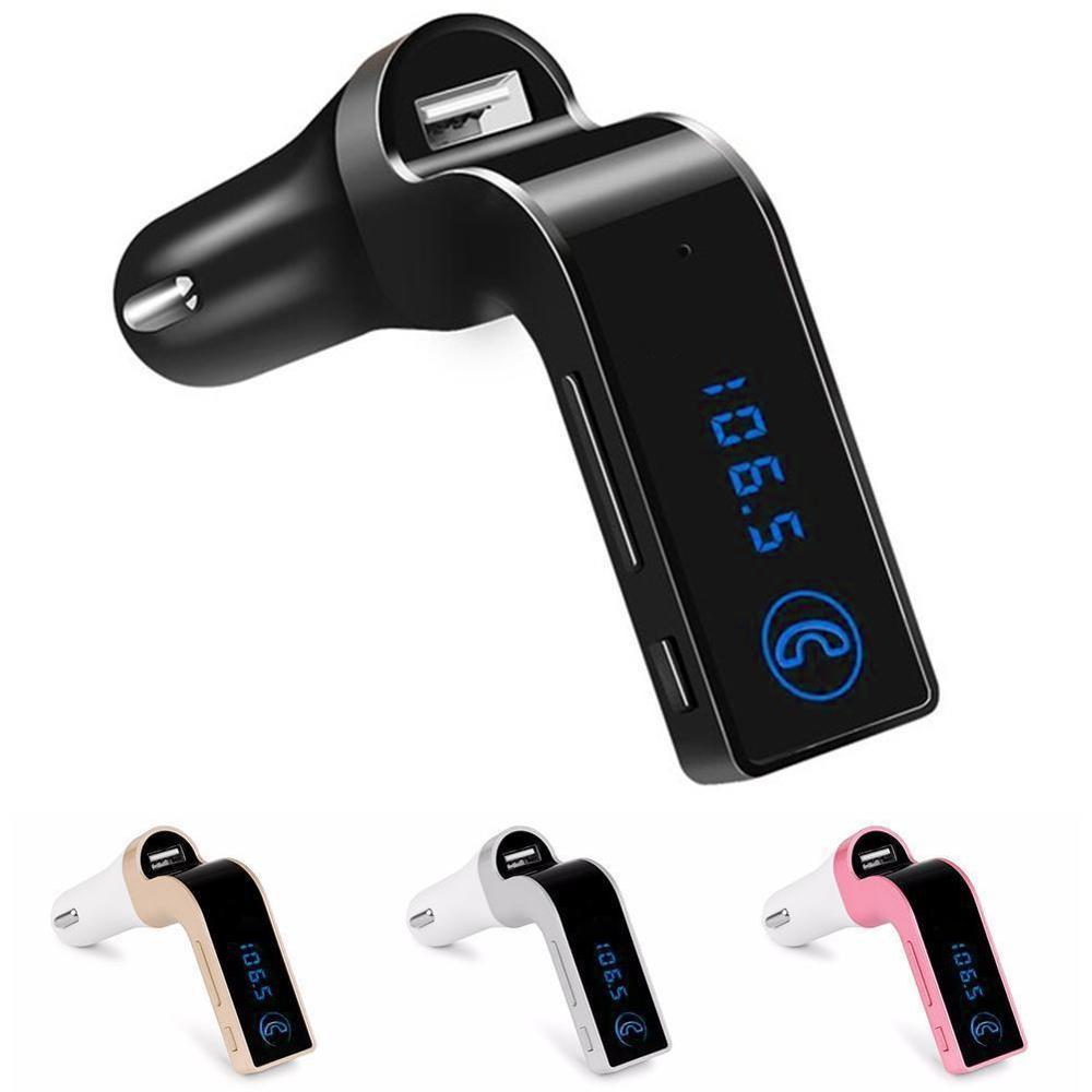 G7 Auto Geheugen Handsfree Lcd Display 4-In-1 Bluetooth Fm-zender Aux Modulator Carkit MP3 Speler 2.1A Punt Rook Gat