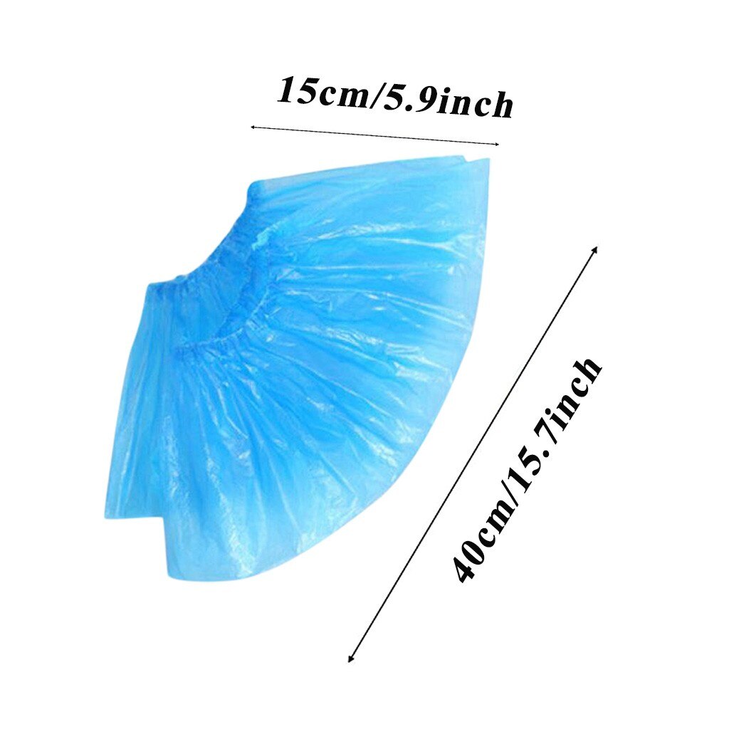 100/200pc copriscarpe protettivo copriscarpe in plastica impermeabile copriscarpe antiscivolo per escursionismo antipioggia per esterni addensare 15x40cm # SRN