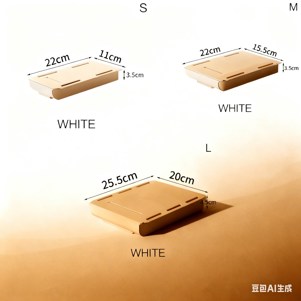 Bureau-organizer lade verborgen zelfklevende plastic opbergdoos voor op het bureau accessoires pennen briefpapier diverse opbergkoffer