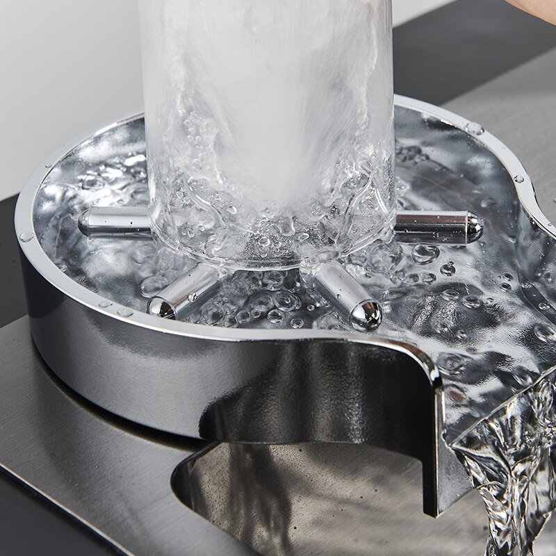 Faucet Glass Rinser Automatic Cup Washer For Kitchen Sink Bar Glass Rinser Coffee Pitcher Wash Cup Tool Kitchen Accessories