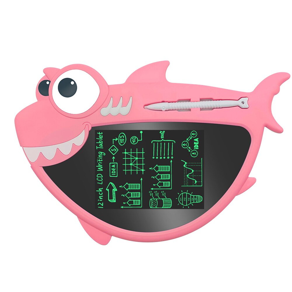 Cartoon Electronic Drawing Board LCD Screen Writing Tablet Digital Graphic Drawing Tablets Electronic Handwriting Pad Board+Pen: Pink sy single