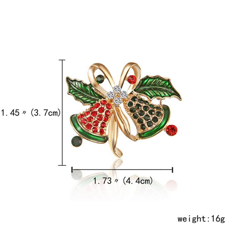 6pcs Christmas Brooches Pin Bagde bodice Brooch Safety Pins for DIY craft Christmas tree Pin santa claus brooches Clothing Decor