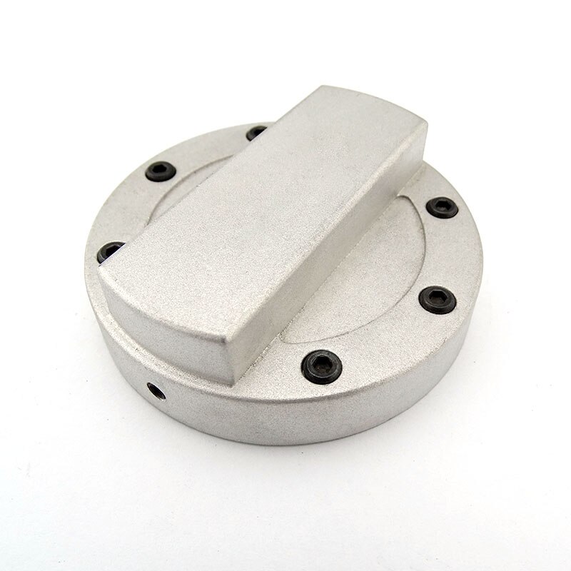Automotive fuel tank cap with metal trim