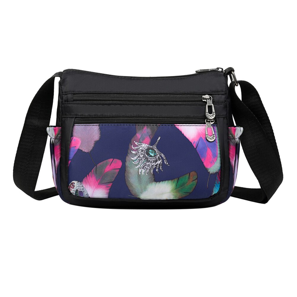 Oxford Wasserdichte Schulter Tasche Für Frauen Multi Tasche Umhängetaschen Blume Gedruckt Muster Weibliche Täglichen Reise Tote Taschen: B