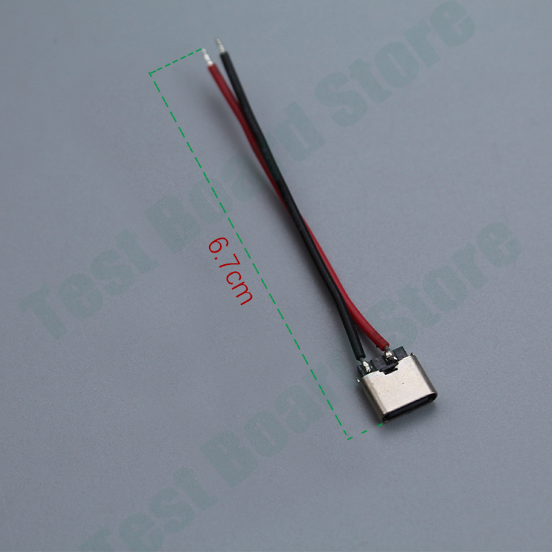 1Piece USB C 2Pin female socket wire horizontal/ve... – Grandado