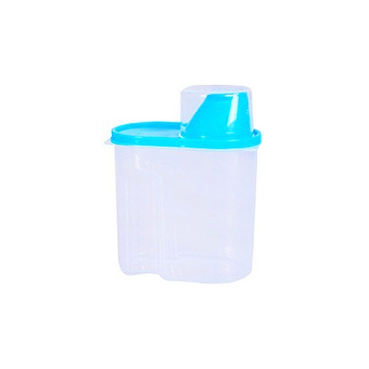 Grain Sealed Fresh-Keeping Storage Tank Compartment Food Container Transparent Plastic Moisture-Proof Storage Box Kitchen Tools: 1900ml-Simple