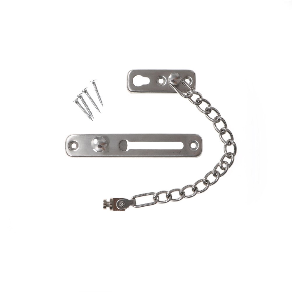 Perno con cadena moderno y práctico de acero inoxidable para puerta, protector de cadena para puerta, cadena de seguridad para puerta, cerradura de cadena para puerta