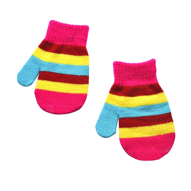 Balleenshiny Peuter Magic Stretch Zachte Gebreide Wanten Baby Jongens Meisjes Winter Handschoenen Kids Winter Handschoenen Wanten Voor 1-4Y: Rose Red