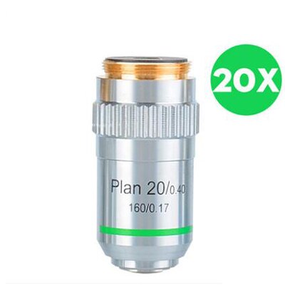 Microscope Objective lens 195 Flat-field / Semi-flat Field Achromatic Objective Lens 4x 10x 20x 40x 60x 100x Can be Choose
