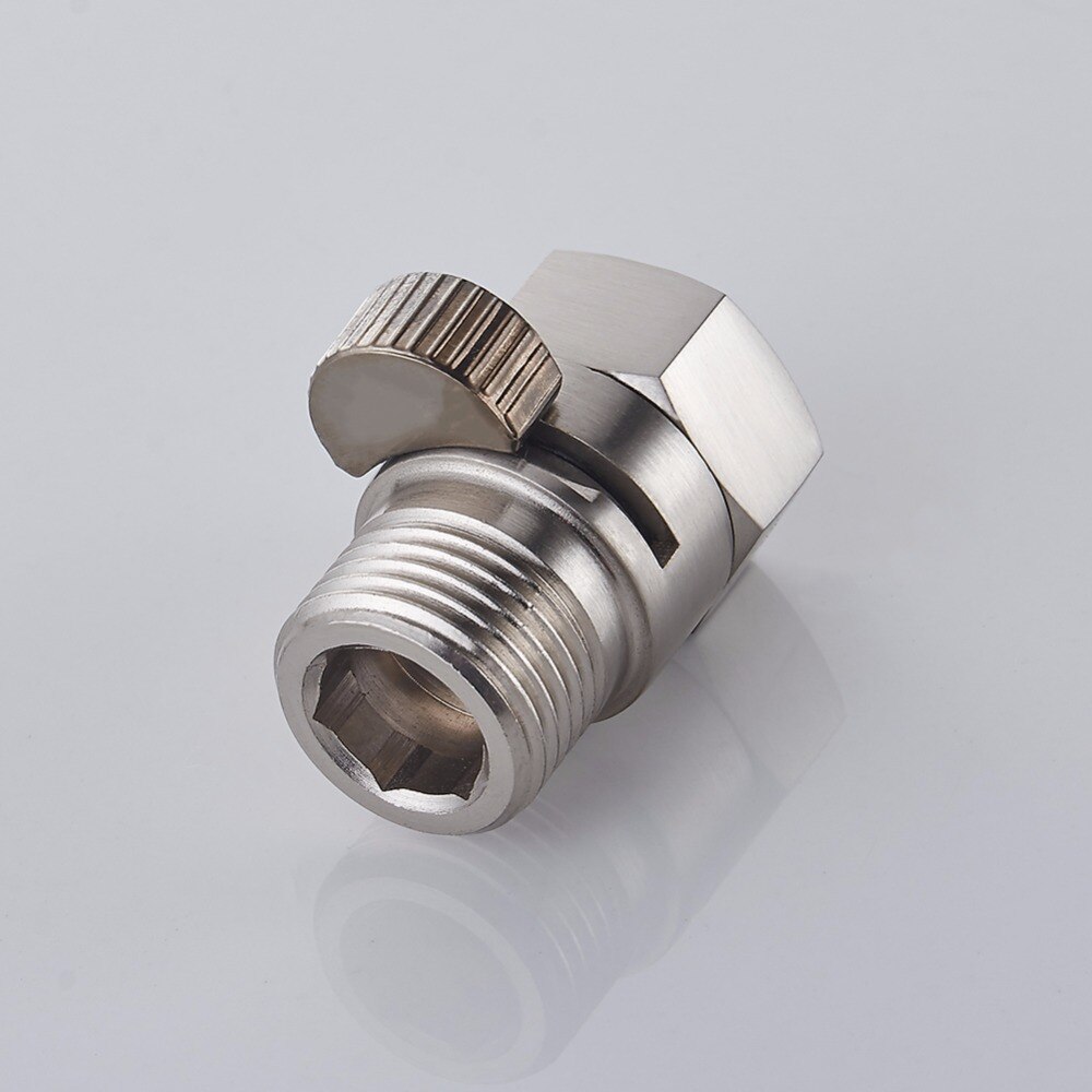 Full Brass Brushed Nickel Shower Head Flow Contol and Shut OFF Valve for Shower Head, Hand Shower, or Bidet Sprayer etc