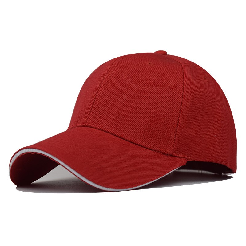 Baseball Cap Snapback Hat Polyester Thick Spring Autumn Cap Pure color cap keep warm Hip Hop Fitted Cap For Men Women: Red