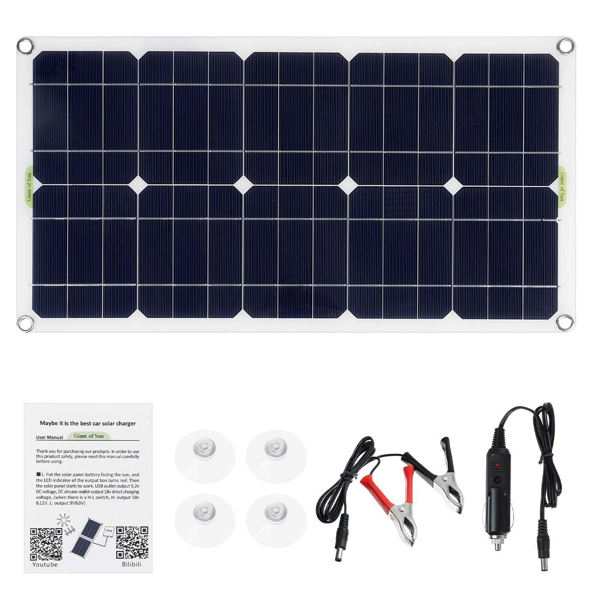200w solpanel usb 18/5v solcelleanlæg 10/20/30/40a solopladningsregulator til camping udendørs bilbåd solbatteri