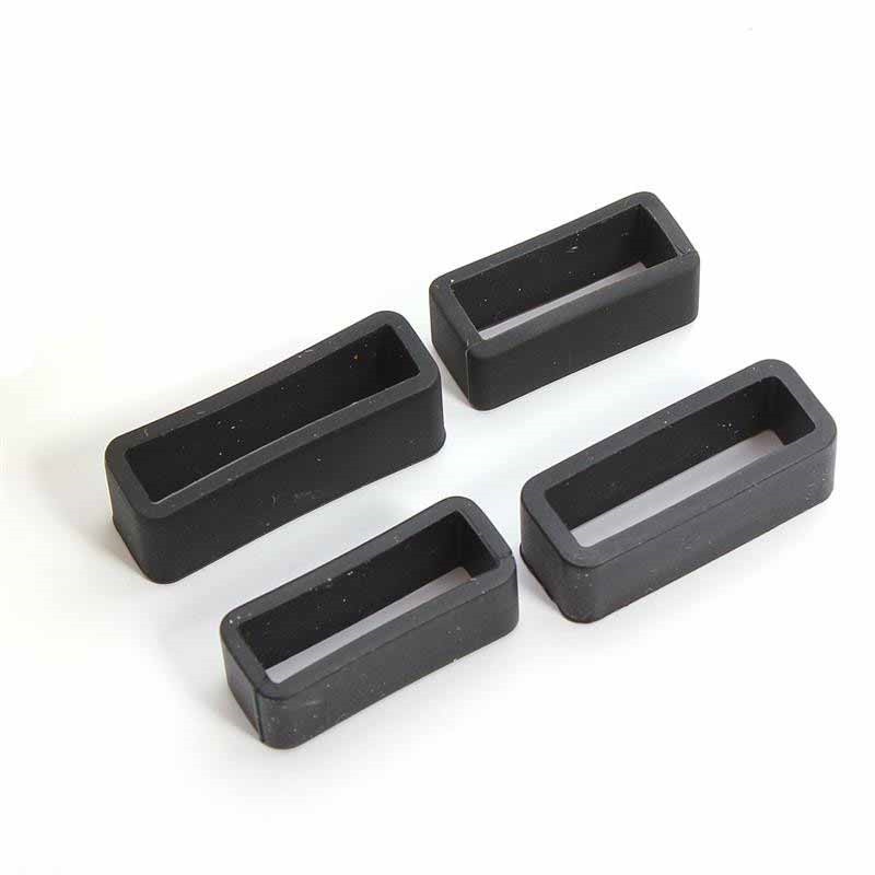 4 pièce/ensemble PVC montre bracelet de retenue boucle cerceau noir retenue boucle titulaire montre bracelet accessoires 10/12/14/16/18/20/22/24/26/28mm