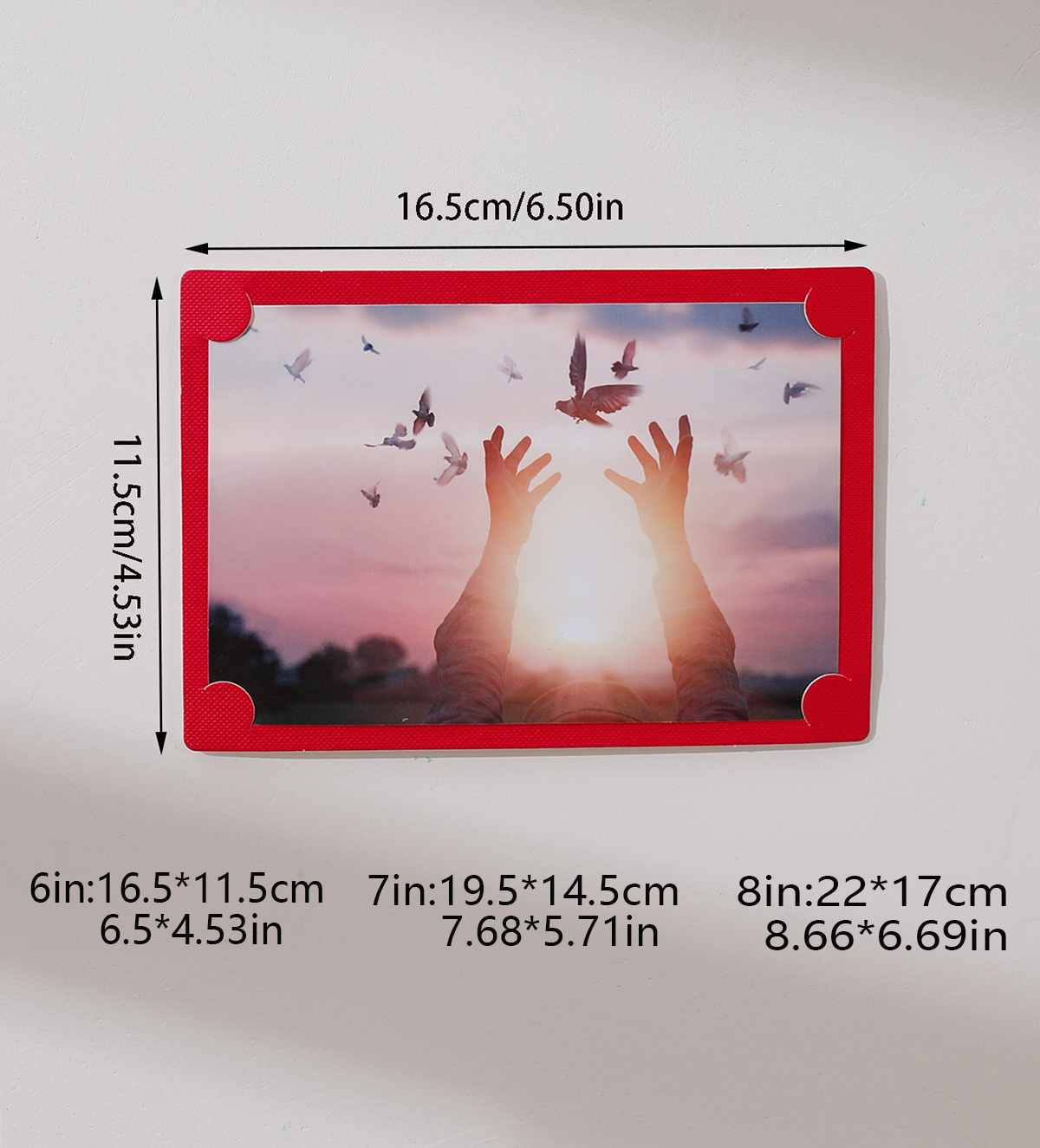 5 stücke Einkerbung Karton Bilderrahmen 6 "7" 8 "Foto in einer Zwei-Wege-Halterung Karton Bilderrahmen Heimat Dekoration Tisch