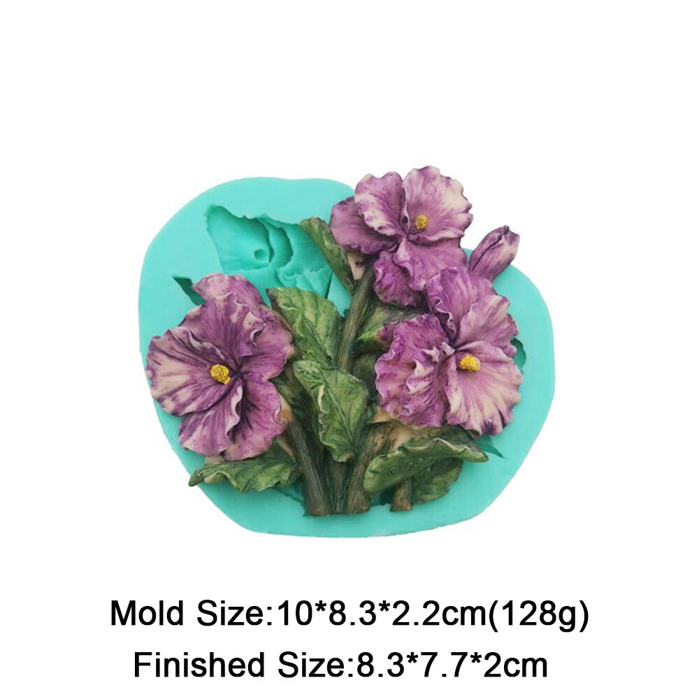 11 Models Flowers Shape Silicone Fondant Mold Sunflower Rose Carnation Flower Molds Cake Decorating Tools Dessert Baking Mould: F1086HD