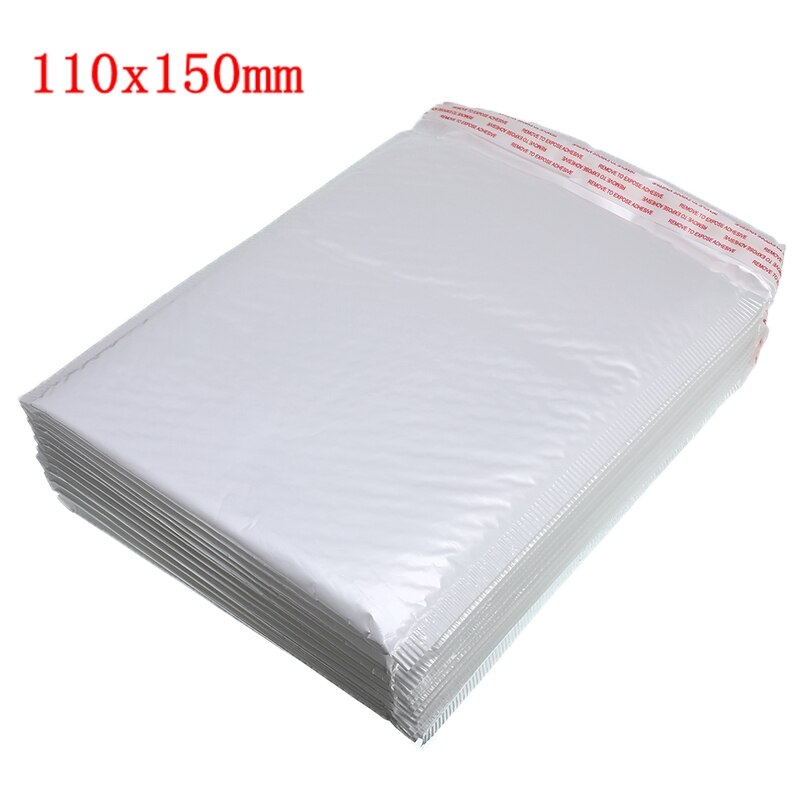 50 PCS/Lot White Foam Envelope Mailing Bag Different Specifications Bubble Mailers Padded Envelope Mailing Bag: 110x150mm