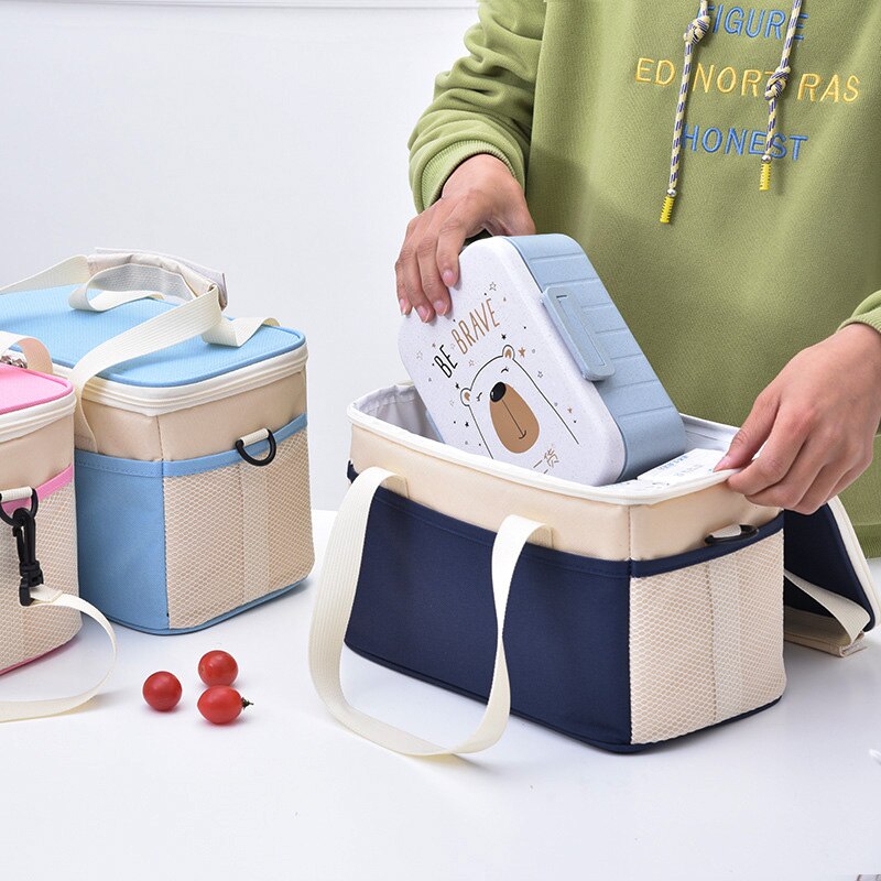 Thermische Lunch Tas Voor Werk Outdoor Picknick Koeltassen Koelkast Reizen Geïsoleerde Ice Pack Draagbare Opslag Container X385H