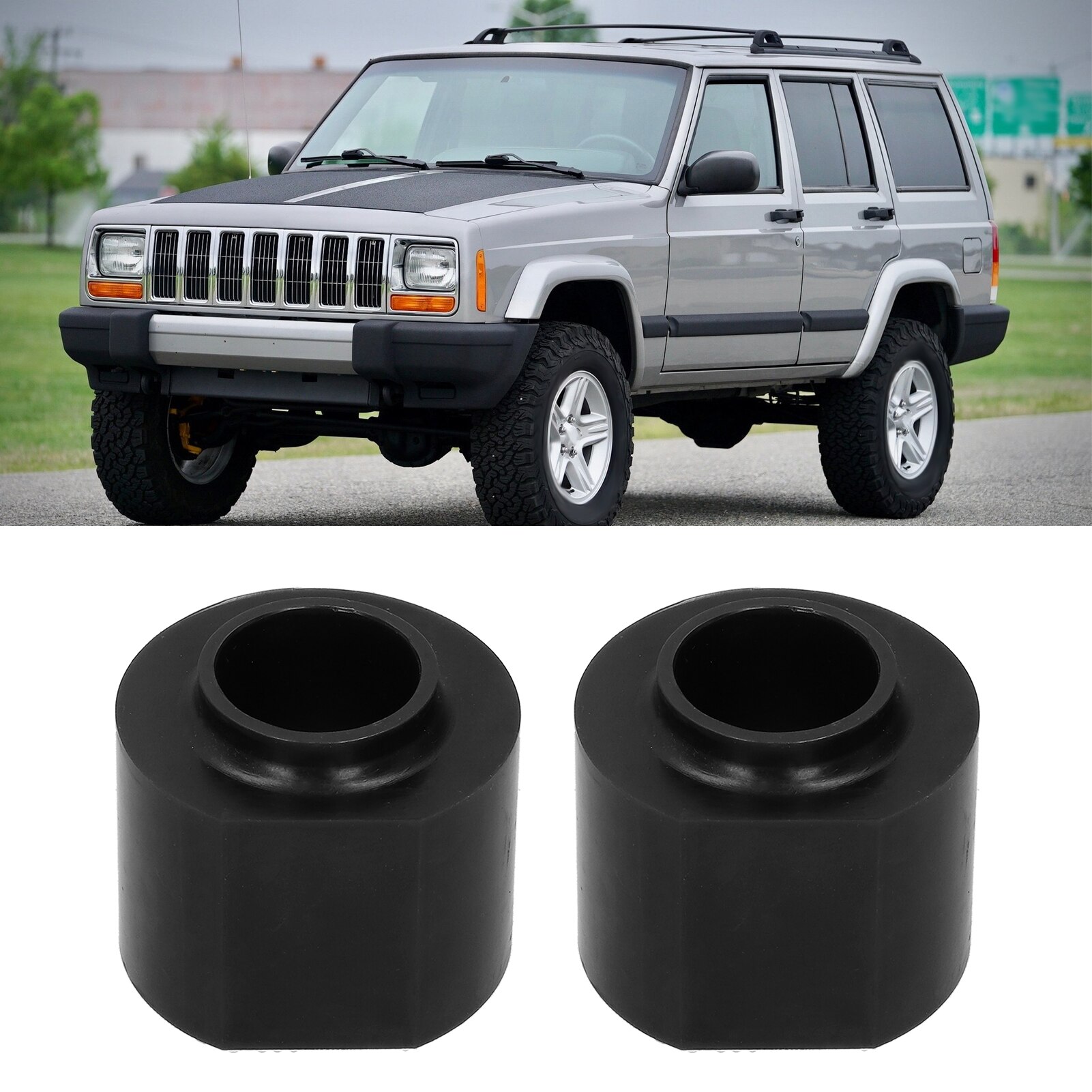 4 Pcs Lift Spacers, 2 Voor Achter Leveling Lift Kit Vervanging voor WJ 1999-2004 4 Pcs Lift Spacers, 2 Voor Achter Leveling Lift Kit Vervanging voor WJ 1999-2004