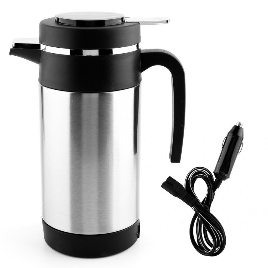 1000 ML Rvs Auto Waterkoker Koffie Thee Thermos Water Verwarming Cup 12 V Auto Heater Auto Accessoires
