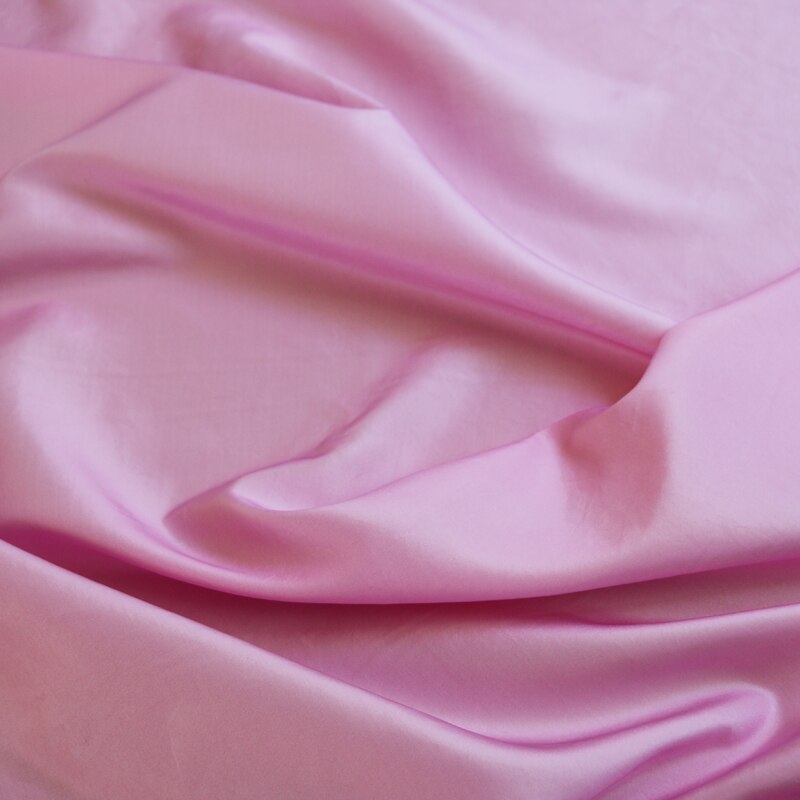 50cm*114cm Soft Silk Taffeta Material Bridal Fabric Pink