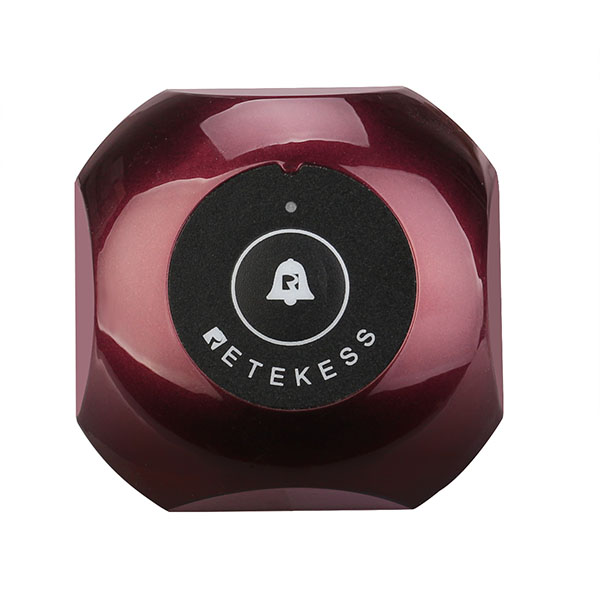 Retekess 10pcs TD013 Waterproof Call Button Transmitters Waiter Calling System Wireless Pager Catering Cafe F9477: Wine Red