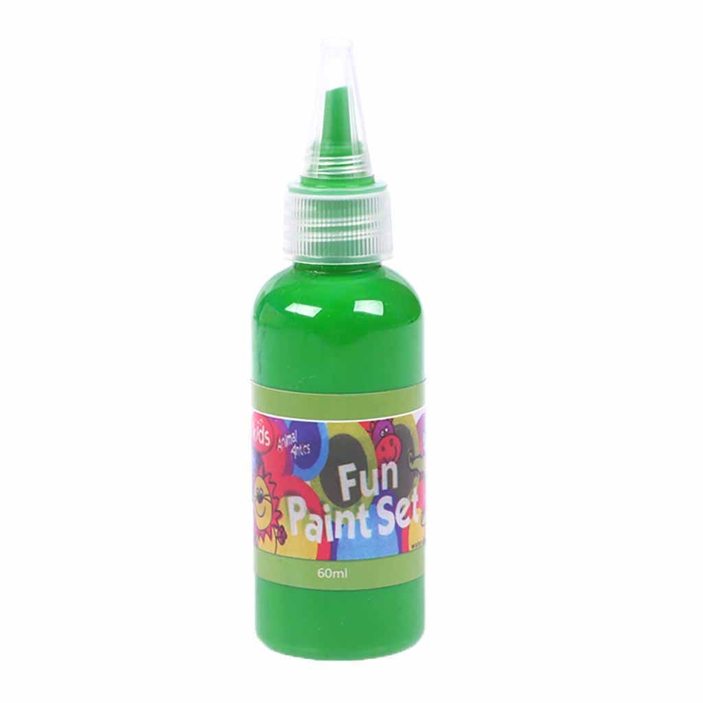 60 Ml Wasbare Kinderen Verf Acryl Verf Slang Diy Muur Schilderen Art Verf Handgeschilderde Kleurrijke Textiel Verf Fel @ 25: Green