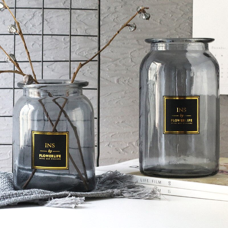 Europäischen Transparent Blume Vasen Pflanzen Halter Nordic Glas Vase Hause Dekoration Ornamente Hydrokultur Schreibtisch Blumentöpfe Handwerk