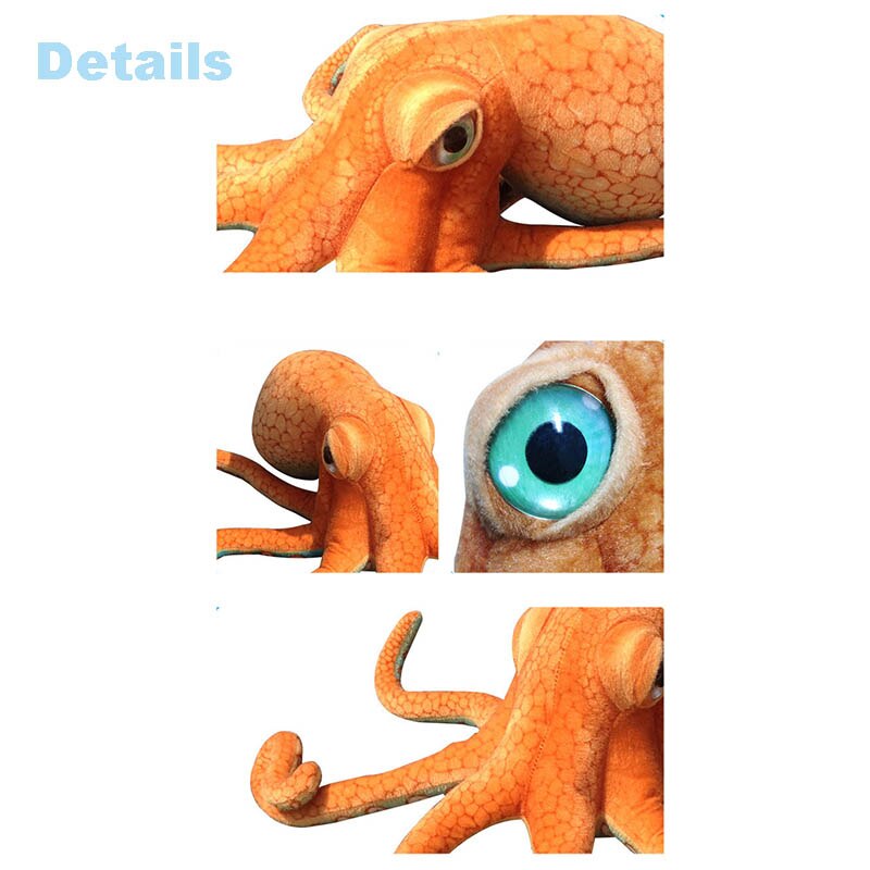 Verisimilar Octopus Pillows Decor Home Cute 3D Animal Plush Toys Soft Chair Seat Cushions Car Throw Pillow Decorative