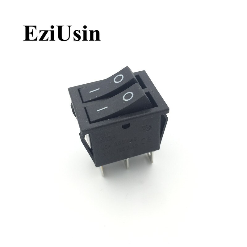 1pcs On-Off KCD8-212N KCD2 6Pin Black Red Boat Car Rocker Switch 16A 250V 20A 125V AC Button 6P 24*30mm 24x30 KCD3-606 KCD3-2