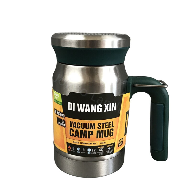 304 roestvrijstalen vacuümbekers met dubbele wand, geïsoleerde voedselflessen, thermobeker, voedselcontainer, lunchbox, voedselpot 620ml: Roestvrij staal kleur