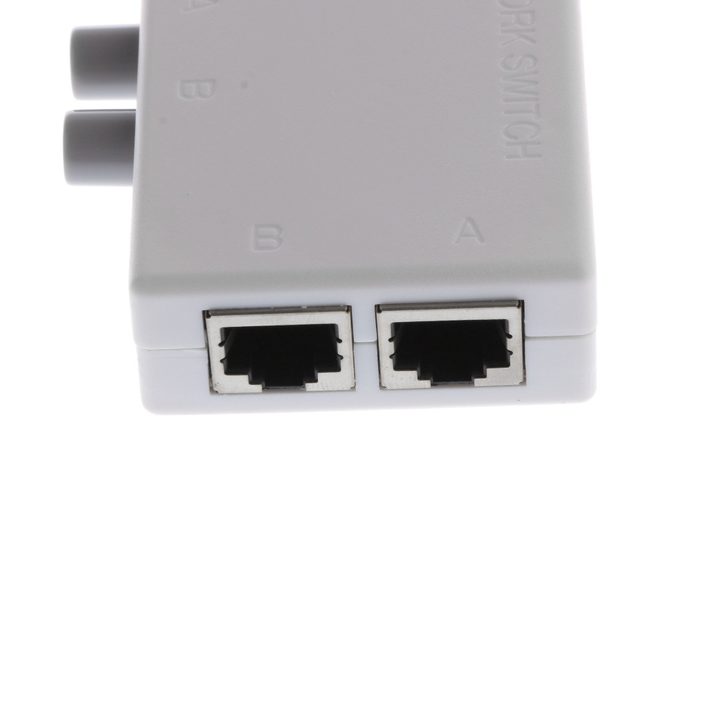 Caja divisora de interruptor para compartir Red Manual AB Mini de 2 puertos 2 en 1 Ethernet RJ45 conmutación repetida de hasta 10 millones de veces