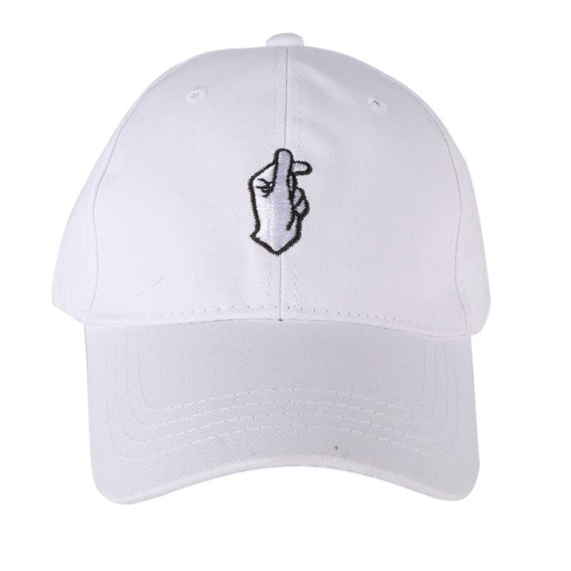 WEIXINBUY nouvelle amour gestes doigt broderie casquettes hommes femmes Snap back chapeaux Flipper petit coeur casquette: as shows