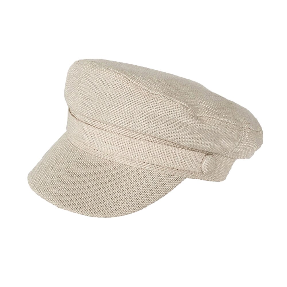 Dames gavboy visière casquettes décontracté octogonale casquette classique couleur unie chapeau plat