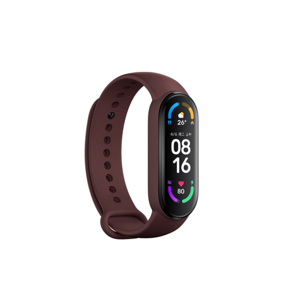 100% Originele Xiaomi Mi Band 6 Band Accessoire Siliconen Polsband Vervanging Zachte Tpu Xiaomi Armband 5 Kleur Voor Miband 6: Rose purple