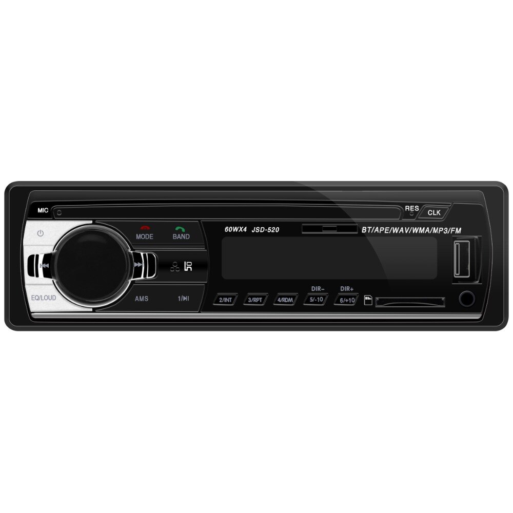 Autoradio 1 din auto estereo para carro auto radio bluetooth jsd 520 12V oto teypleri aux in usb radio tuner oto teypleri aux