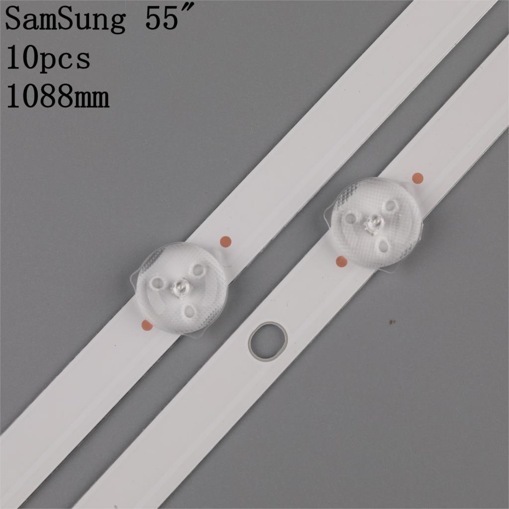 10pcs/set LED Backlight strip for UN55FH6030 UN55J6200 UN55H6203 UN55J6201 UE55J6200 UE55H6203 BN96-28772A 28773A 39055A 39056A