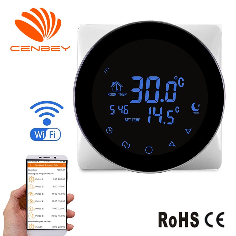 Wifi thermostat central heating room thermostat underfloor heating thermostats smart thermostat temperature gas boiler 16A 220V