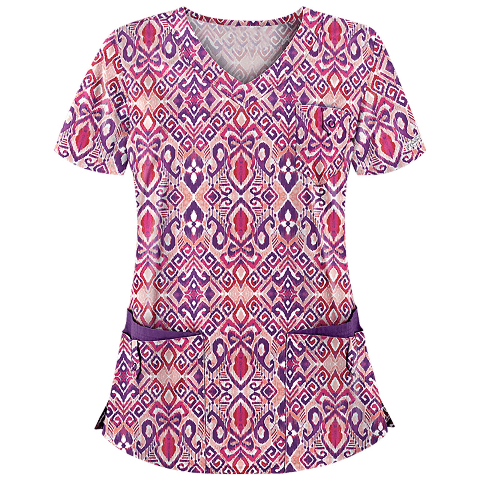 Uniformes enfermera mujer bata uniforme de enfermera accesorios ropa de trabajo uniforme de trabajo de las mujeres Tops con cuello en V trajes