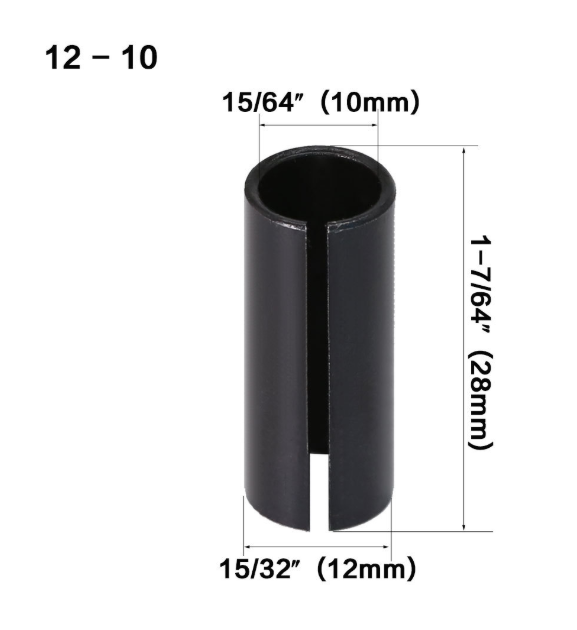 Outil de routeur CNC, adaptateur de haute précision, pince adaptateurs de tige support de fraise, mandrin de Conversion 12.7-8 8-6 12.7-6.35 1 pièce: 12 Turn 10